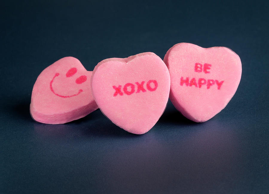 Candy Photograph - Pink Candy Hearts  by Iris Richardson