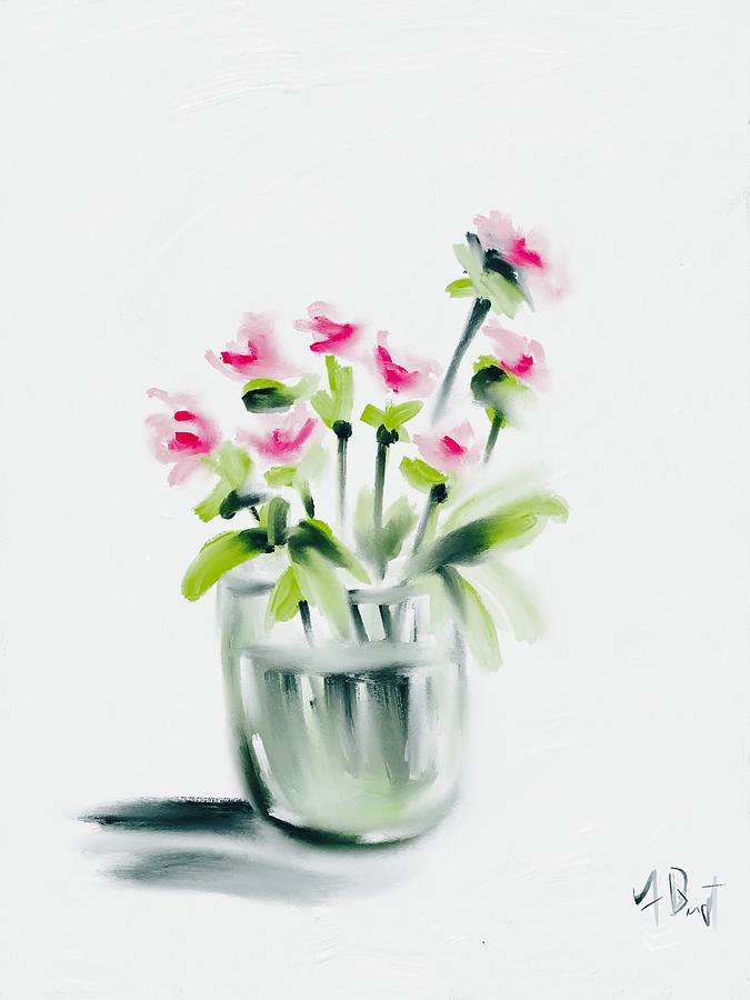 Pink Carnations Digital Art by Frank Bright