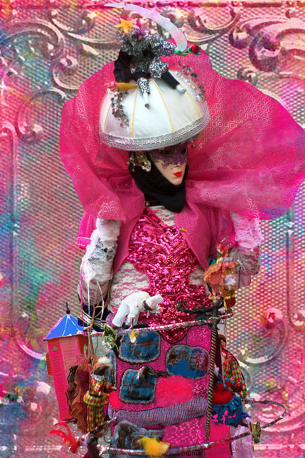 Pink Carnival Costumed Lady Photograph by Suzanne Powers