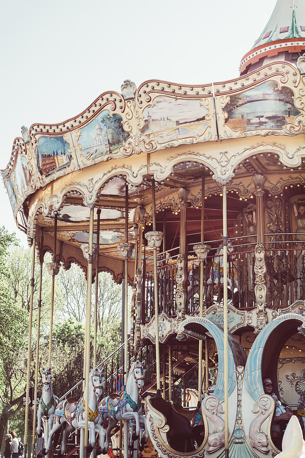 Pink Carousel In Paris Photograph by Pati Photography