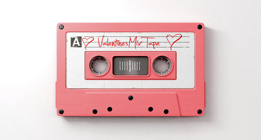 Music Digital Art - Pink Cassette Mix Tape by Allan Swart