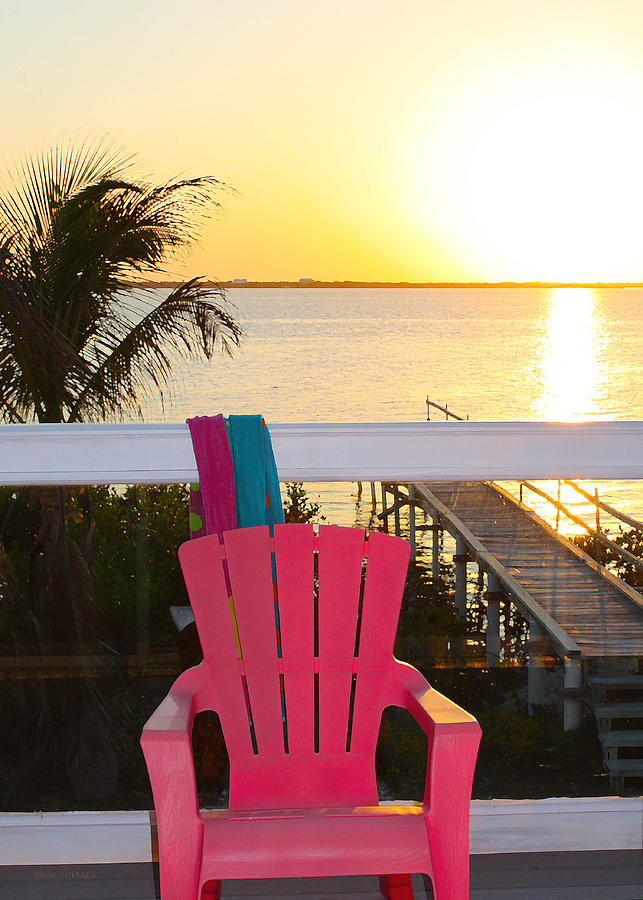 Pink Chair in the Keys Photograph by Susan Vineyard