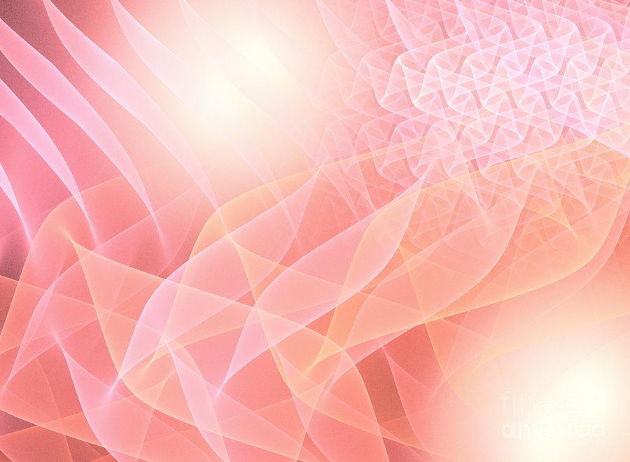 Summer Digital Art - Pink Chantilly Lace by Kim Sy Ok