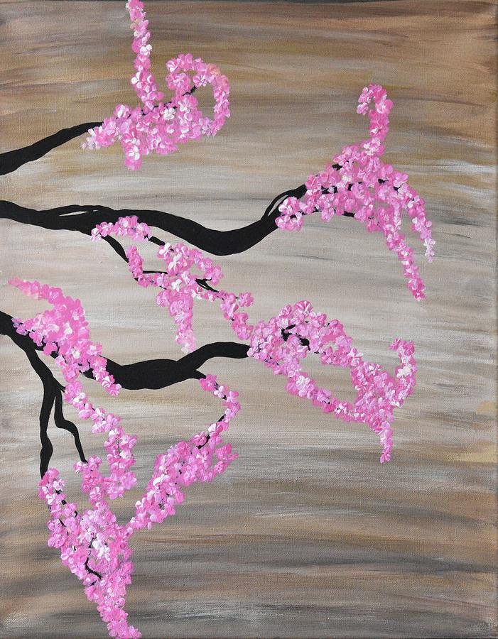 pink Cherry blossoms -Image 3 out of 3 -see whole set in Collections Painting by Geanna Georgescu