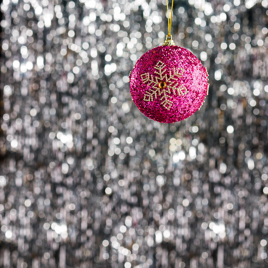 Pink Christmas Bauble Photograph by U Schade