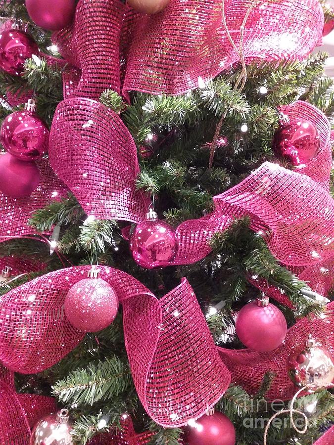 Pink Christmas Tree Photograph