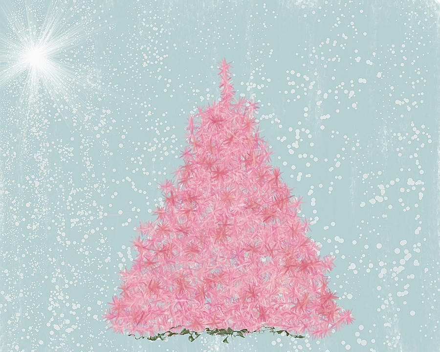 Pink Christmas Tree Photograph by Peggy Blackwell