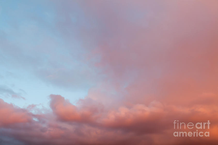 Pink clouds and blue skies at sunset 0155 Photograph by Simon Bratt