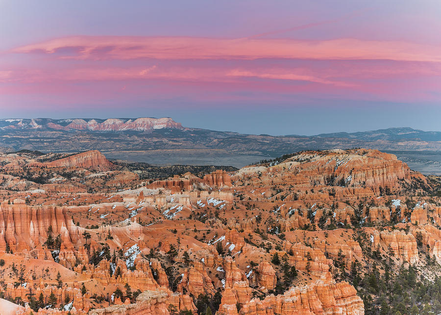 Pink Clouds at Sunset Over Bryce Photograph by Kelly VanDellen