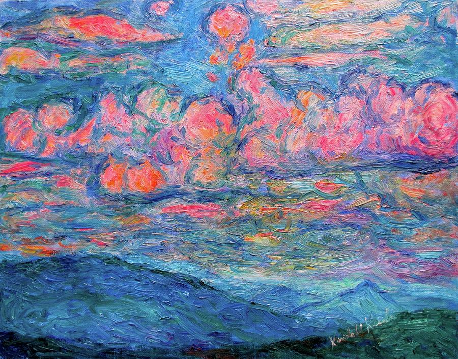 Pink Clouds Stage Two Painting by Kendall Kessler
