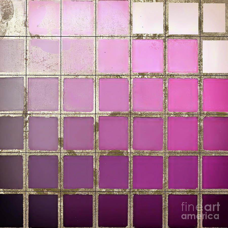 Pink Painting - Pink Color Chart by Mindy Sommers