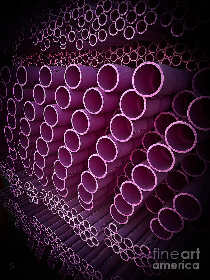 Pink Color Pipes Photograph by Fei A
