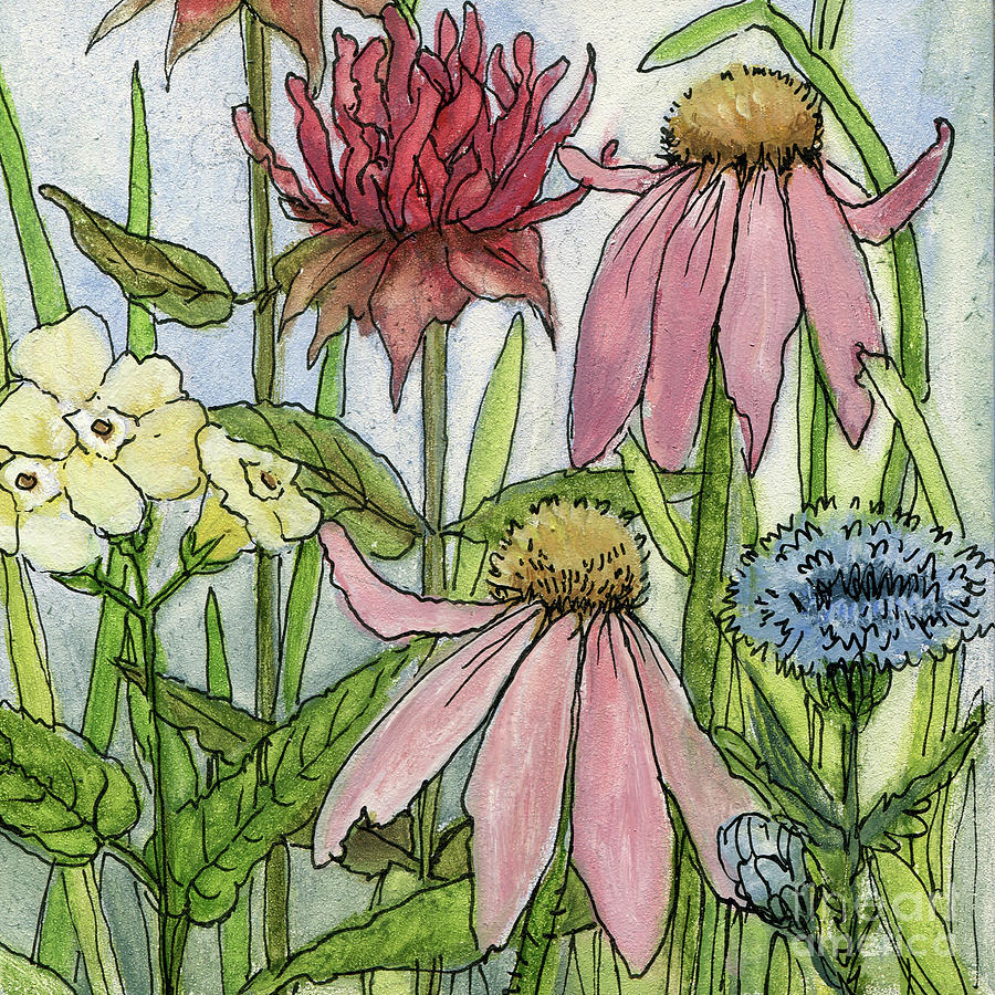 Pink Coneflower Painting by Laurie Rohner