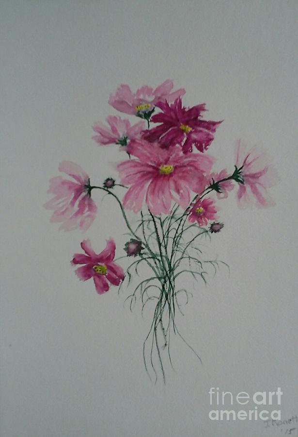 Flower Painting - Pink Cosmos by Judith Monette
