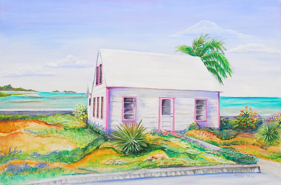 Pink Cottage Painting by Patricia Piffath