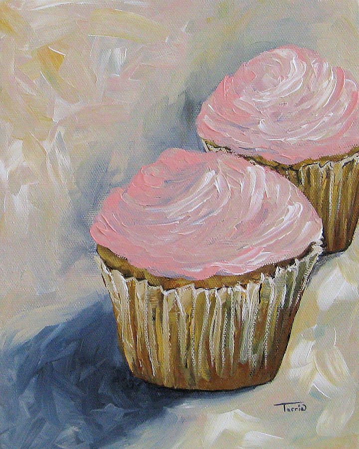 Pink Cupcakes Painting by Torrie Smiley