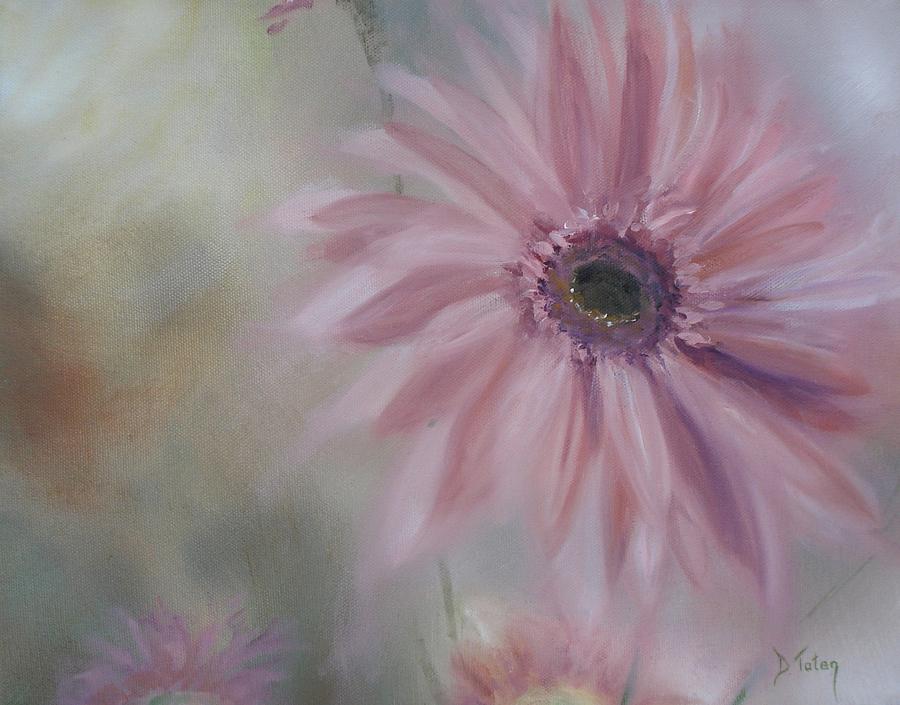 Pink Daisies Painting by Donna Tuten