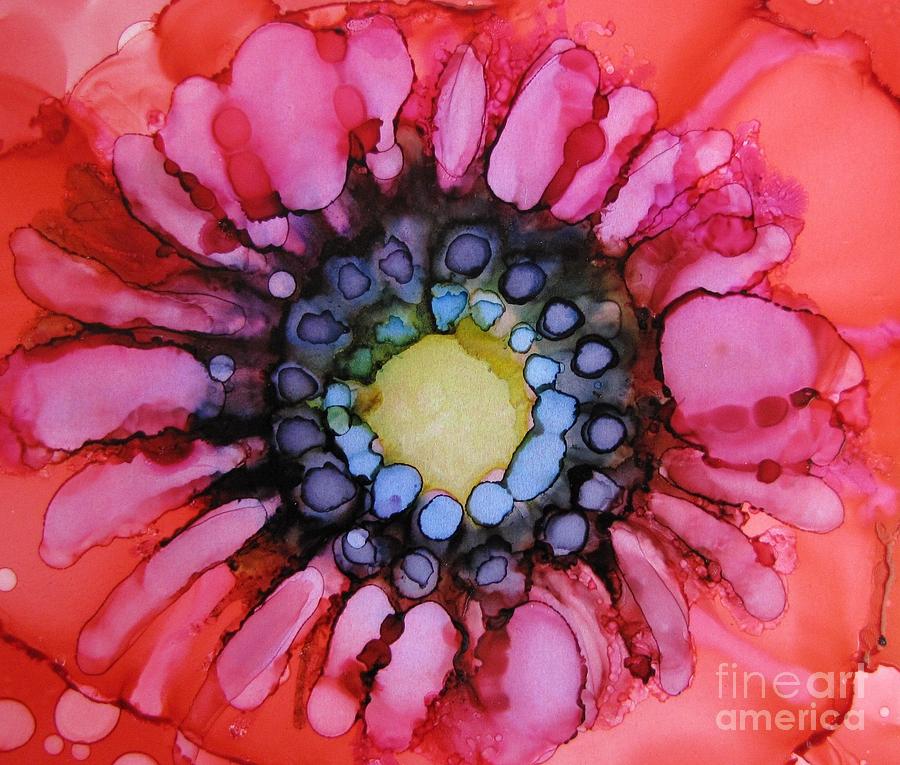 Pink Daisy Painting by Beth Kluth