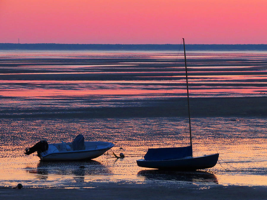 Boat Photograph - Pink Dawn by Dianne Cowen Cape Cod Photography