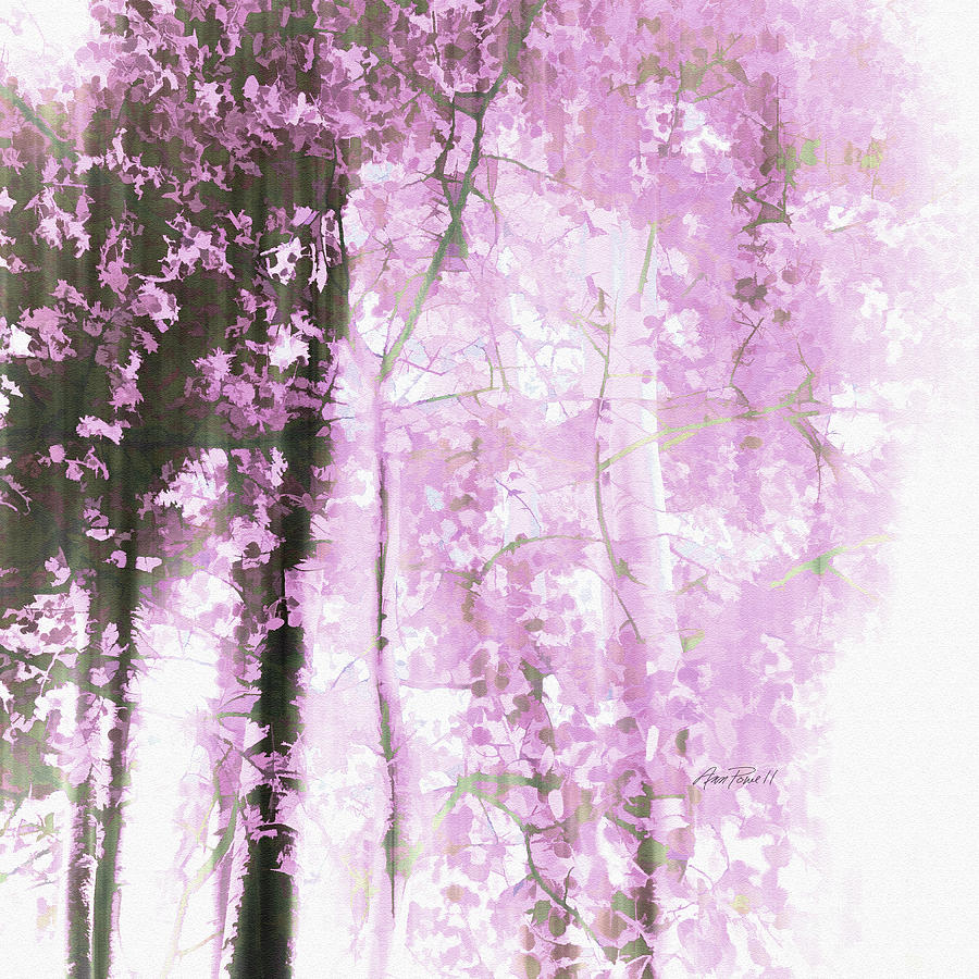 Pink Dream Forest  Digital Art by Ann Powell