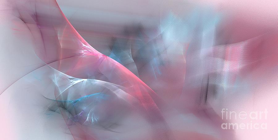 Abstract Digital Art - Pink Dream Wings by Kim Sy Ok