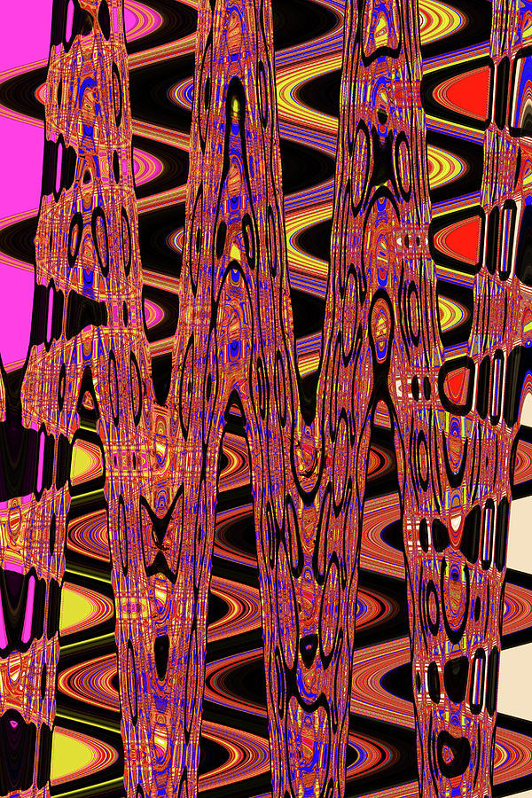 Pink Edge Abstract Digital Art by Tom Janca