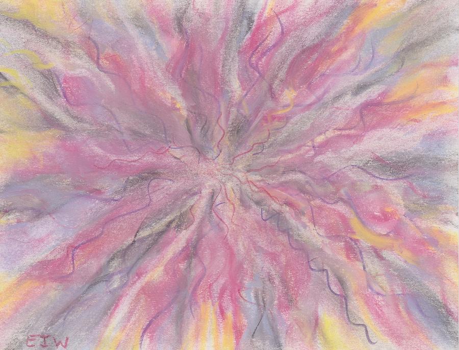 Abstract Mixed Media - Pink Explosion by Ellen Jenny Watkins