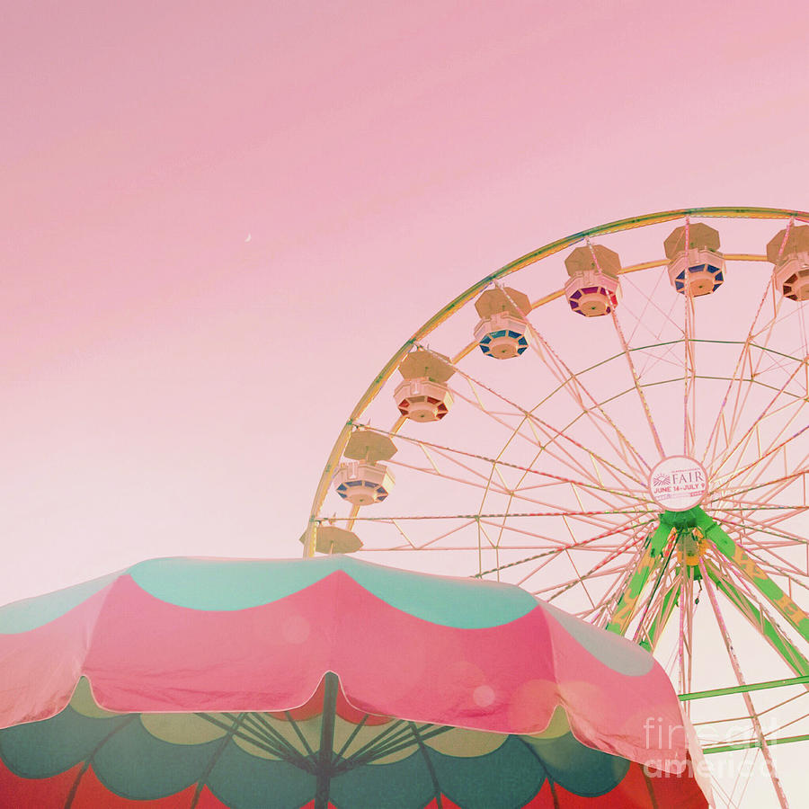 Pink Ferris Wheel Photograph