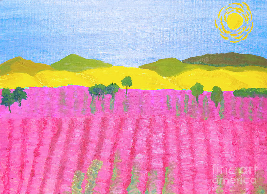 Pink field Painting by Irina Afonskaya