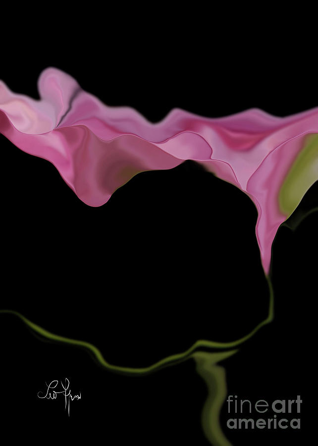 Pink Flag Of Love Digital Art by Leo Symon