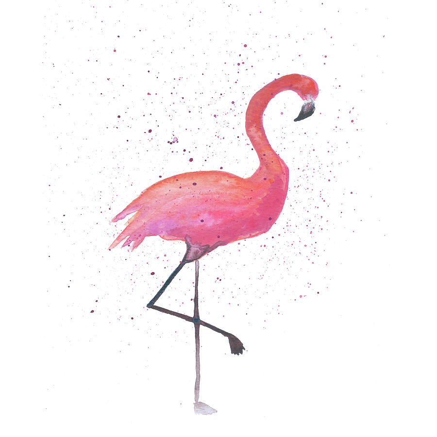 Pink flamingo splash Painting by Cynthia Haller | Fine Art America