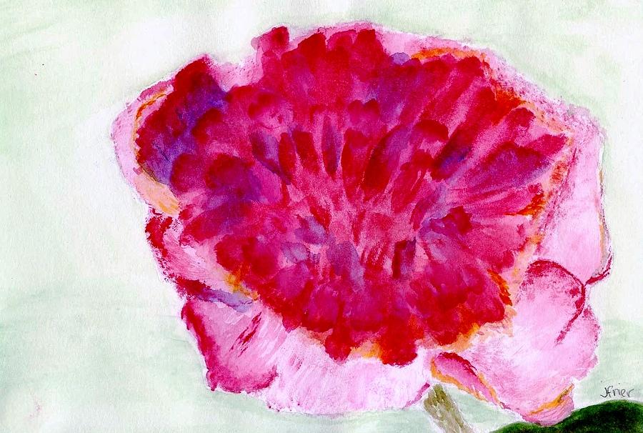 Pink Flower Painting by Jamie Frier