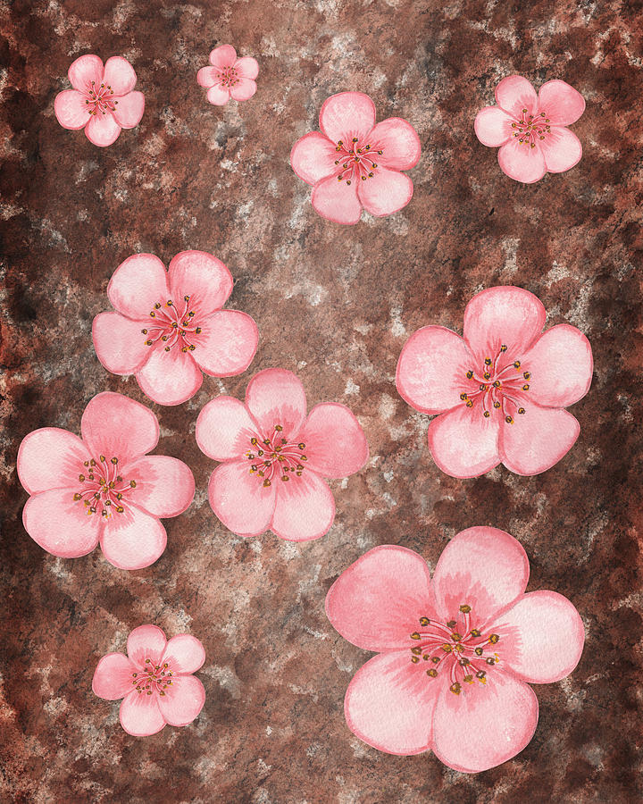 Pink Flowers Happy Garden I Painting by Irina Sztukowski