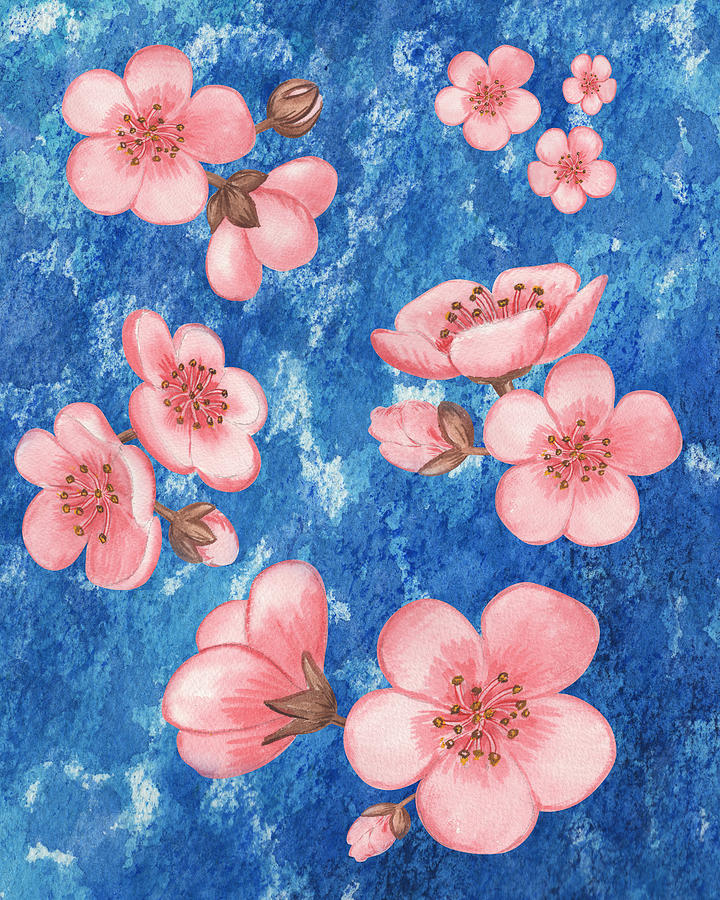 Pink Flowers Happy Garden III Painting by Irina Sztukowski