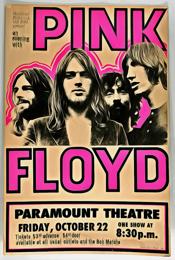 Fundament Disciplin flare Pink Floyd 70s Poster Digital Art by Galeria Trompiz - Fine Art America