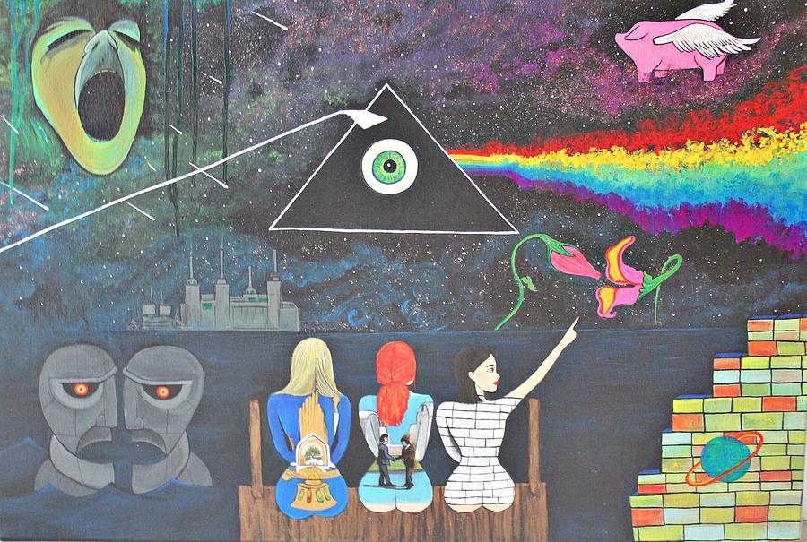 Pink Floyd Painting - Pink Floyd Trinity by Ashley Burbach.
