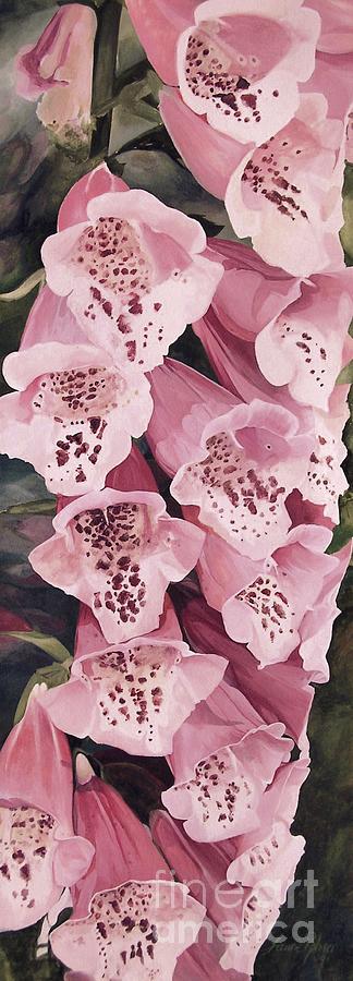 Pink Foxglove Painting by Laurie Rohner