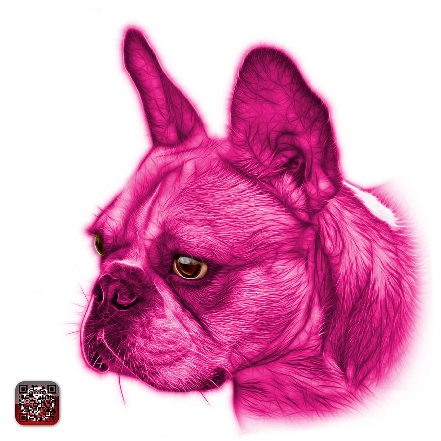 Pink French Bulldog Pop Art - 0755 WB Painting by James Ahn