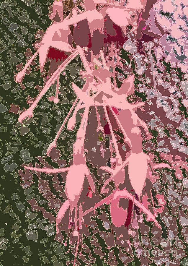 Pink Fuschia Against Tree Bark Photograph by Barbie Corbett-Newmin