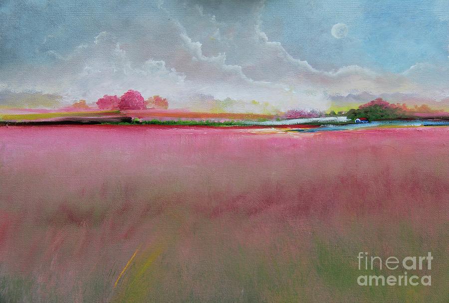 Pink Garden Painting by Alicia Maury