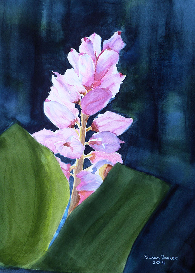 Pink Ginger Painting by Susan Bauer