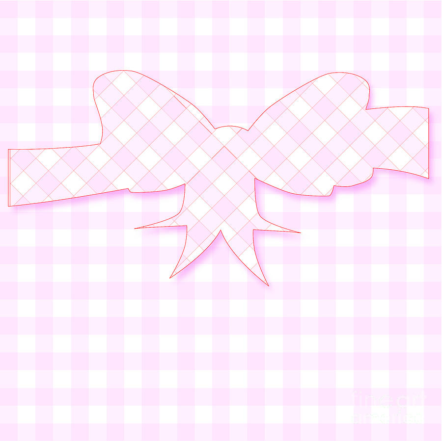 Pink Gingham Mothers Day Card Digital Art