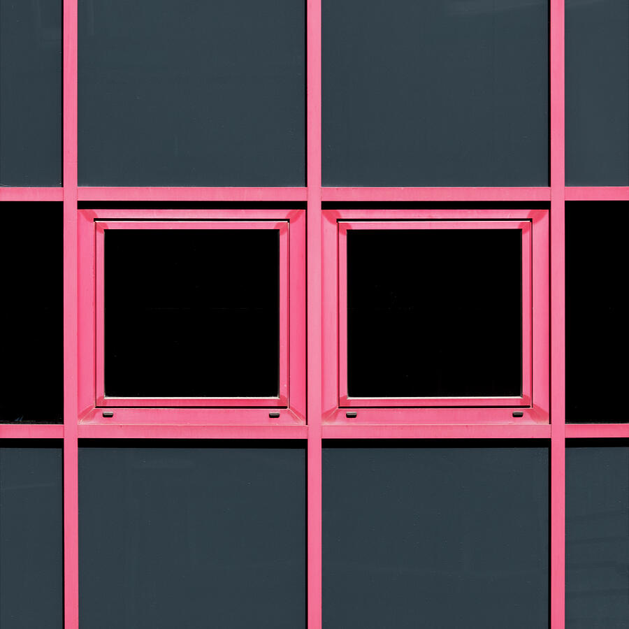 Square - Pink Grid Photograph by Stuart Allen
