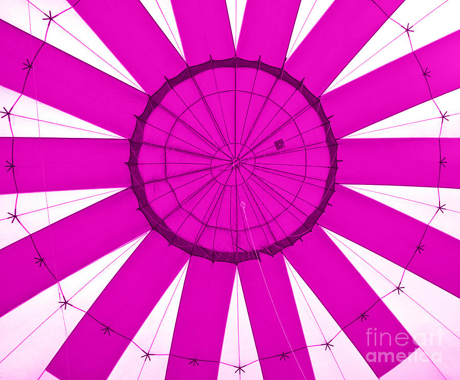 Pink Hot Air Balloon Pattern From Inside Photograph