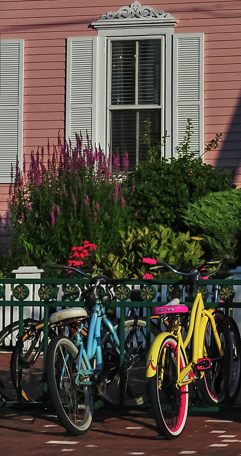 Pink House Bikes Cape May NJ Photograph by Terry DeLuco