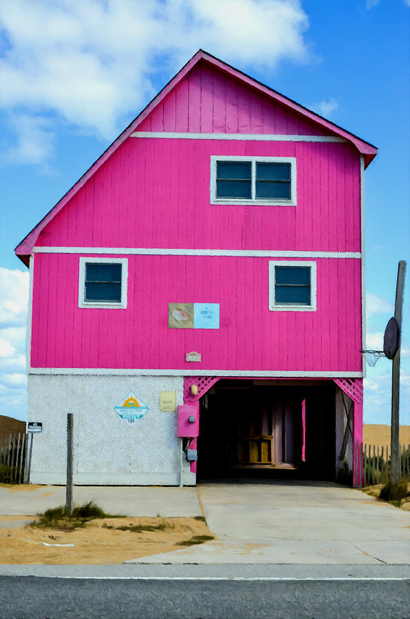 Pink House On The Beach Painting By Jeelan Clark Fine Art America   Pink House On The Beach Lanjee Chee 