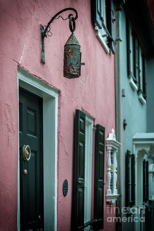 Pink House Tavern Light Photograph