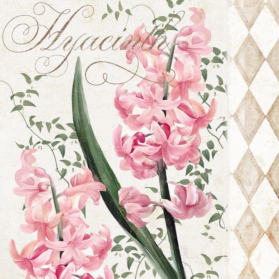 Nature Painting - Pink Hyacinth by Mindy Sommers