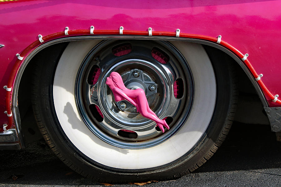Pink Lady Hubcap 2 Photograph by DB Hayes