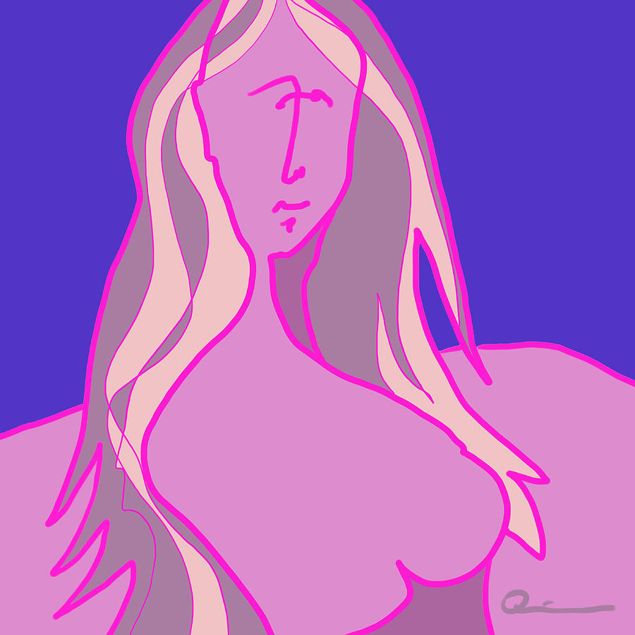 Pink Lady Digital Art by Jeffrey Quiros